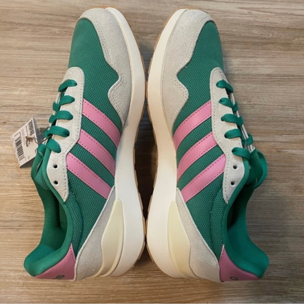 Adidas Women's Sneakers in Green and Pink - Picture 8 of 10